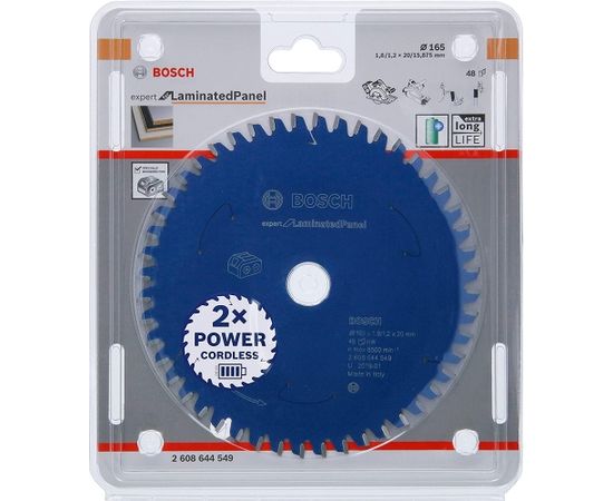 Bosch circular saw blade EfLP 165x20x1.8 / 1.2x48T - 2608644549