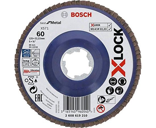 Bosch X-LOCK Fan Disc BfM, 125mm, K60 - 2608619210 eng.