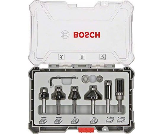 Bosch edge and edge router-set 6 pieces (8 mm)