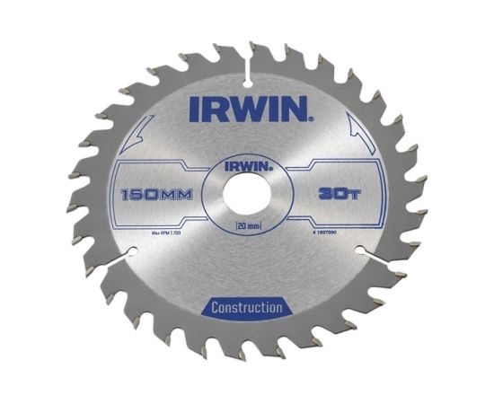 Griešanas disks kokam Irwin; 150x2,5x20,0 mm; Z30
