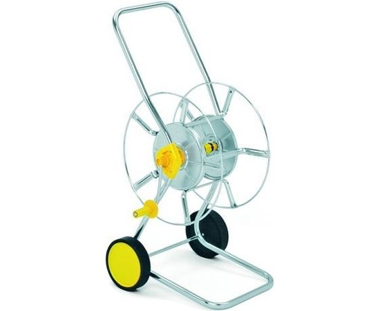 WOLF-Garten hose trolley WS 50 Z, hose cart (silver / yellow, galvanized)