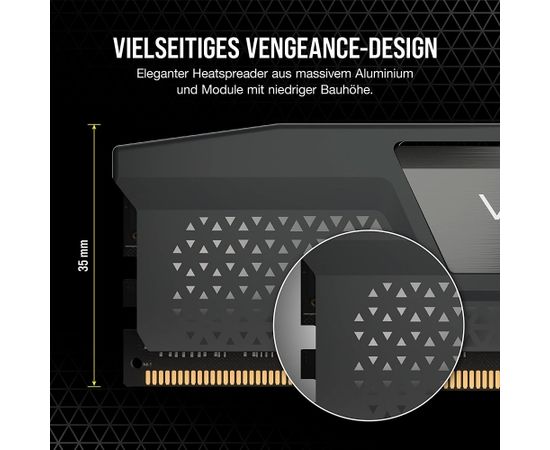 Corsair DDR5 64GB - 6000 - CL - 40 - Dual-Kit - DIMM, CMK64GX5M2B6000Z40, Vengeance, EXPO, black