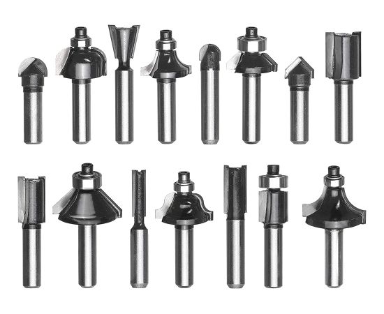 Einhell HM cutter set, 15 pieces, for routers (shank 8mm)