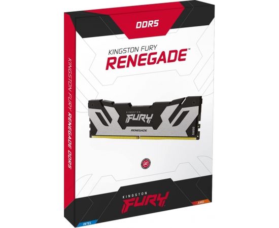 Kingston FURY DDR5 32GB - 7200 - CL - 38 - Dual-Kit - DIMM, KF572C38RSK2-32, Fury Renegade Silver, XMP, black/silver