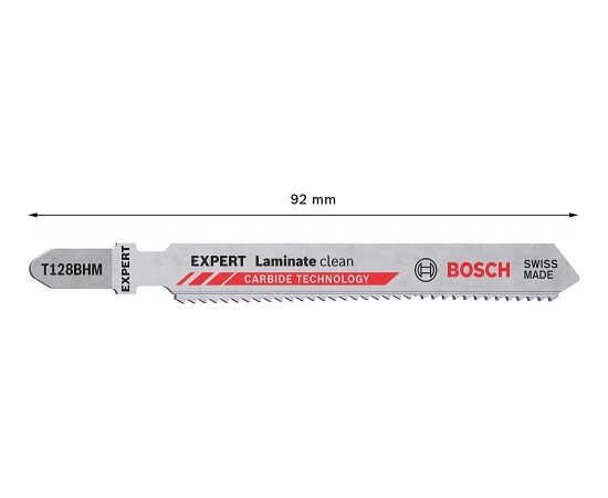 Bosch Expert jigsaw blade T 128 BHM 'Laminate Clean', 3 pieces