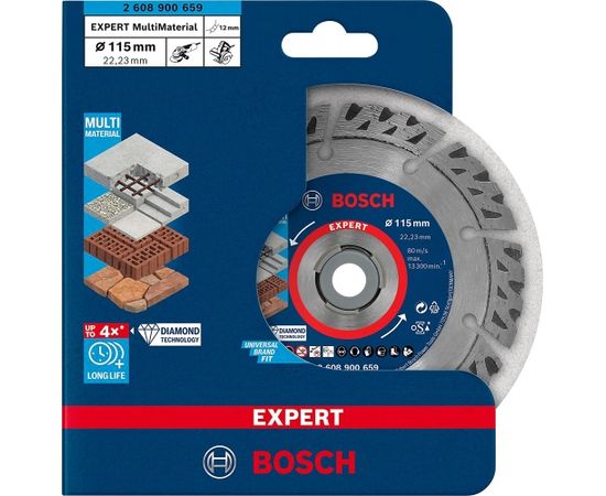 Bosch Expert diamond cutting disc 'MultiMaterial', O 115mm (for small angle grinders)