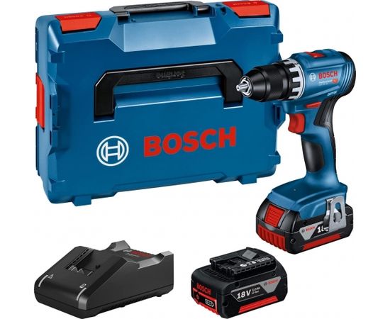 Bosch Cordless Drill GSR 18V-45 Professional, 18V (blue/black, 2x Li-Ion battery 3.0Ah, in L-BOXX)