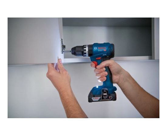 Bosch Cordless Impact Drill GSB 18V-45 Professional, 18V (blue/black, 2x Li-Ion battery 2.0Ah, in L-case)