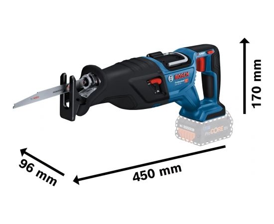 Bosch GSA 18V-28 Professional; 18 V (bez akumulatora un lādētāja) Zobenzāģis ar akumulatoru