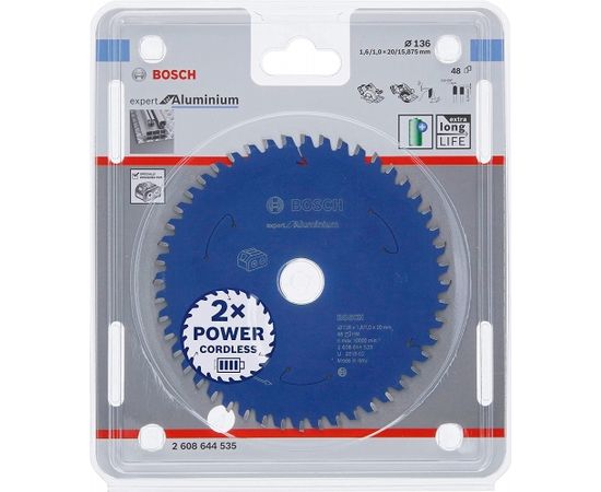 Bosch circular saw blade Expert for Aluminum, 136mm