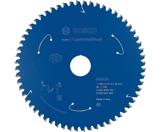 Bosch circular saw blade Expert for Laminated Panel, 190mm