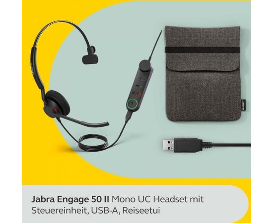 Jabra Engage 50 II Link, headset (black, mono, USB-A, UC)