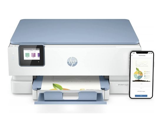 HP ENVY Inspire 7221e All-in-One, multifunction printer (light grey/light blue, USB, WLAN, scan, copy)