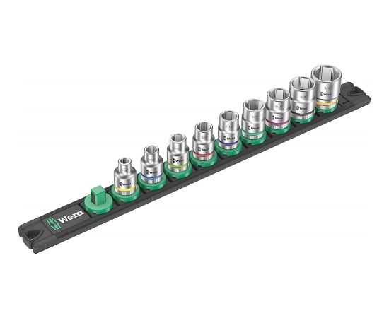 Wera socket magnetic strip B Imperial 1 socket set 3/8, imperial (black/green, 9?piece)