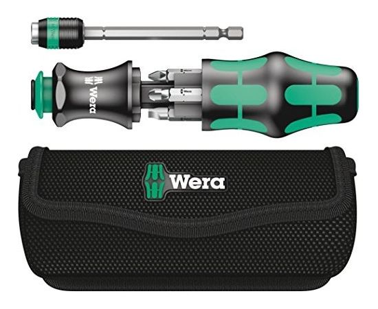 Wera Kraftform Kompakt 25 - Combination screwdriver with 6 bits, with bag