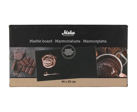 Dēlis sadales Maku marmora melns 45x23cm