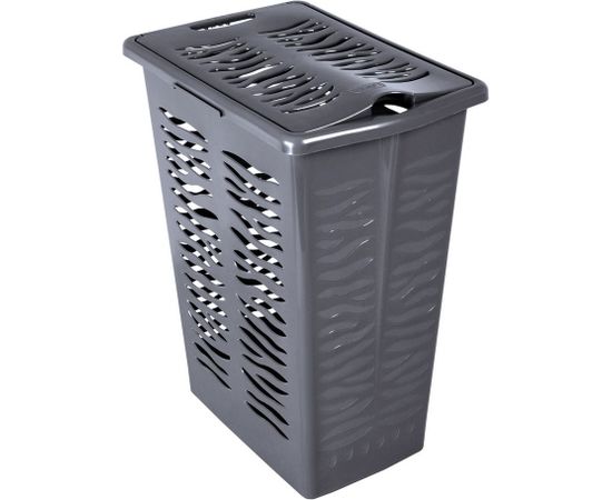 Veļas grozs 30L Zebra pelēks Veļas kopšana