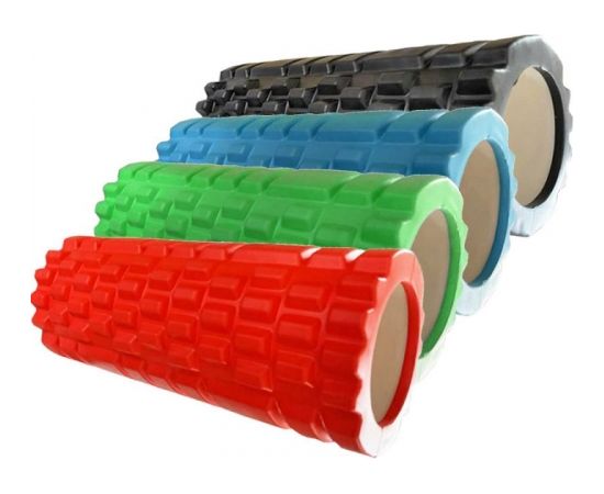 Inny PVC corrugated massage roller 33x14cm (niebieski)