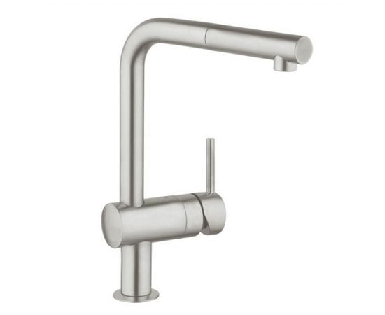 Grohe virtuves izlietnes maisītājs ar izvelkamu dušu Minta, supersteel