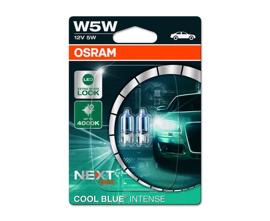 OSRAM COOL BLUE W5W AUTOLAMPAS 5W 12V 2825CBN CBI NG 2xgab.