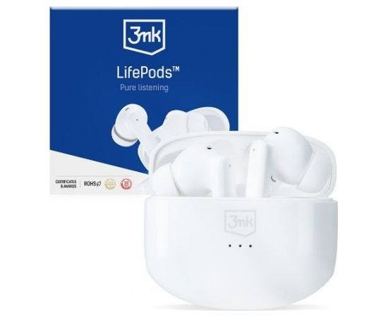 3MK  
 
       LifePods Protection Bluetooth 5.3 ANC technology 
     White