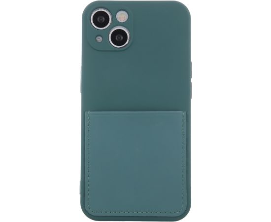 Fusion Card Case silikona aizsargapvalks Apple iPhone 14 Pro Max zaļš