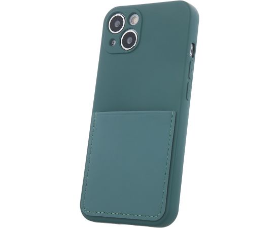 Fusion Card Case silikona aizsargapvalks Apple iPhone 14 zaļš