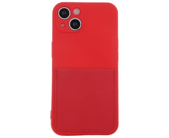 Fusion Card Case silikona aizsargapvalks Samsung A236 Galaxy A23 5G sarkans Neoriģinālie Maciņi