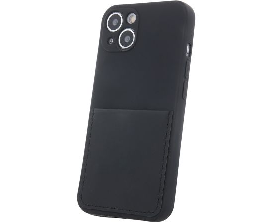 Fusion Card Case silikona aizsargapvalks Apple iPhone 14 Plus melns