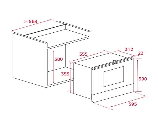 Built-in microwave oven Teka MWR22BI anthracite