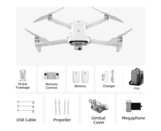 Fimi Drone X8SE 2022 V2 Combo (2x Batteries + 1x Bag) Droni, Bezpilota lidaparāti