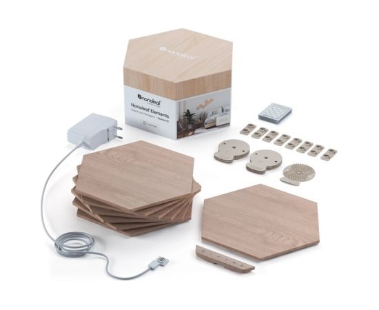 Nanoleaf Elements Wood Look Hexagons Starter Kit (7 panels)