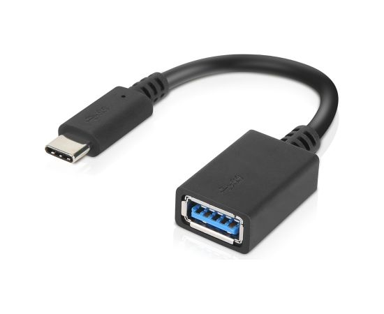 Lenovo 0.14 m, Black, USB-C to USB-A Adapter