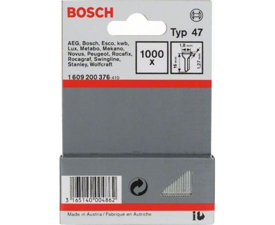 Naglas Bosch 1609200378; 23 mm; 1000 gab.