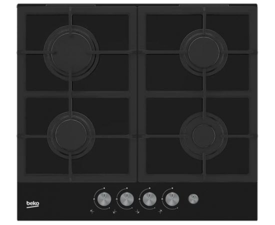 Beko HISG 64235 S hob Black Built-in Gas 4 zone(s)