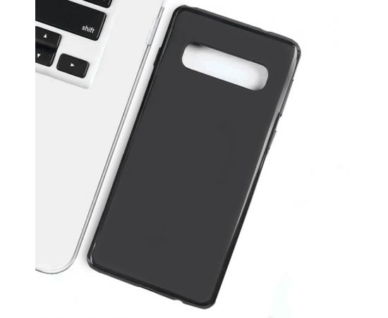 Fusion Soft Matte Back Case Silikona Aizsargapvalks Priekš Samsung N770 Galaxy Note 10 Lite Melns