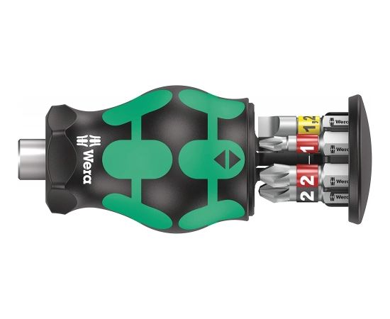 Wera Kraftform compact stubby magazine 2 bit set (black/green, 7 pieces)