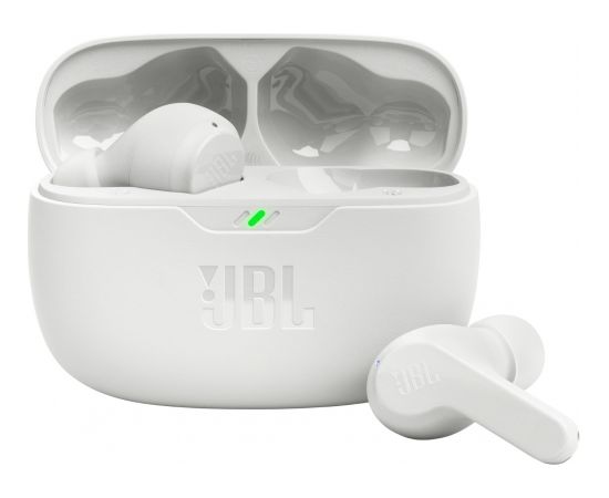 JBL wireless earbuds Wave Beam, white