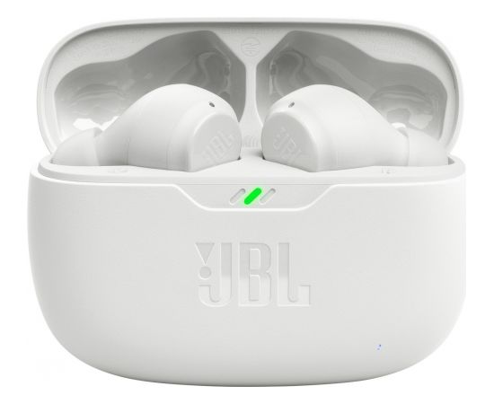 JBL wireless earbuds Wave Beam, white