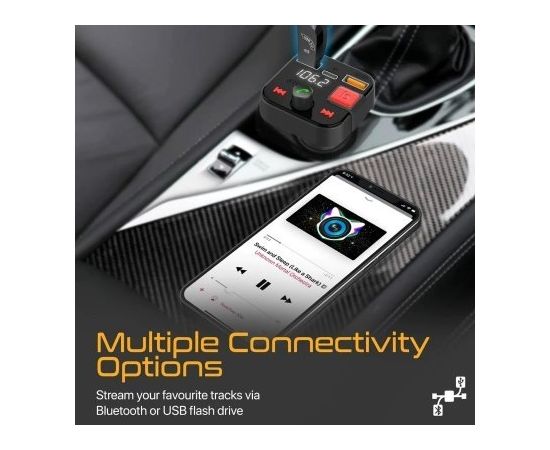 PROMATE PowerTune-30W Bluetooth FM Transmitter QC3.0 / PD30W / USB / Hands-free