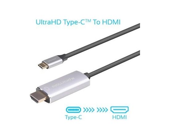 PROMATE HDLink-60H USB-C - HDMI UltraHD 3840x2160@60 Кабель 1.8m