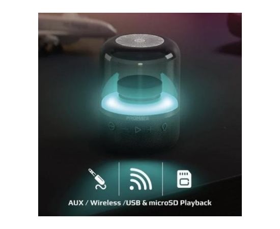 PROMATE Glitz LumiSound® 360° Surround Portatīvais Bezvadu Bluetooth Skaļrunis