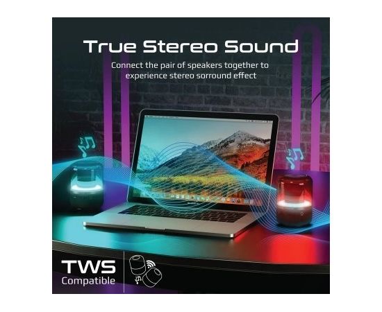 PROMATE Glitz LumiSound® 360° Surround Bluetooth Портативная Колонка
