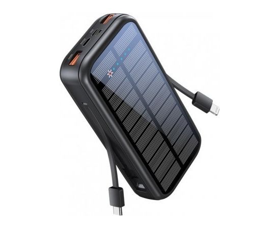 PROMATE SolarTank-20PDCi EcoLight™ Solārā Ārējas Uzlādes Baterija 20000 mAh / QC3.0 / PD20W / Lightning / microUSB