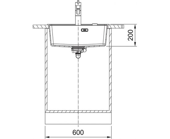 Franke MRG 610-52 A fragranīta izlietne ar manuālu 3 1/2'' ventīli, 560x510mm, matēta melna