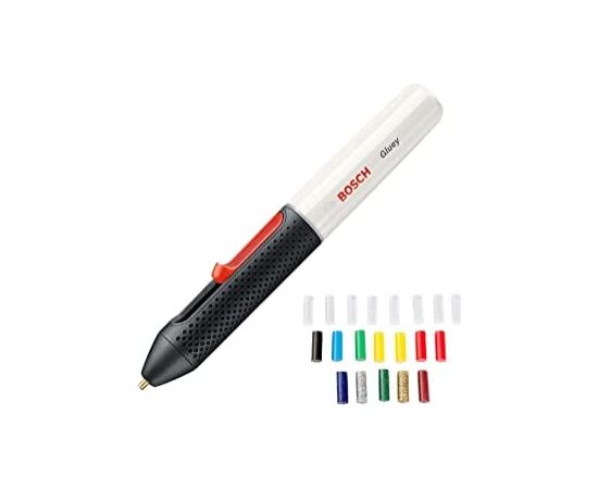 Bosch Cordless hot glue stick Gluey Marshmallow, hot glue gun (white/black, incl. 20 glue sticks)