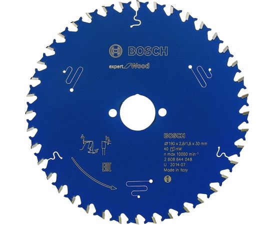 Bosch Powertools circular saw blade Expert for Wood H 190x30-40 - 2608644048