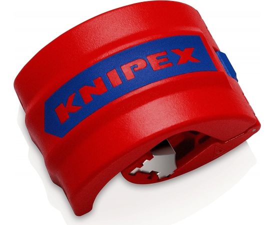 Knipex BiX, pipe cutter for plastic pipes and sealing sleeves (red/blue)