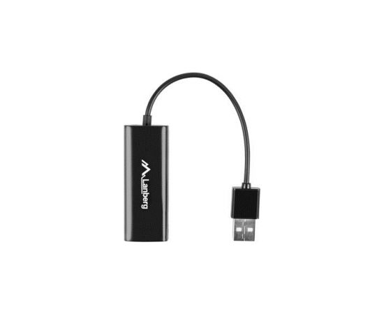 Lanberg NC-0100-01 cable interface/gender adapter USB-A RJ-45 Black