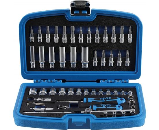Bgs Technic BGS 2148 | Socket Spanner Set | Drive 6.3 mm (1/4 inch) | 53 Pieces